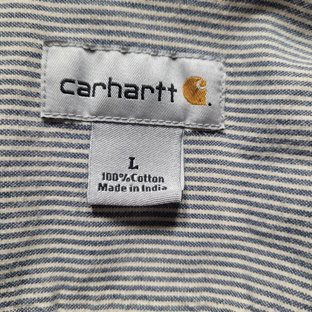 Sold! Carhartt 100% Cotton Short Sleeve Button Down Shirt sz L - Picture 6 of 9